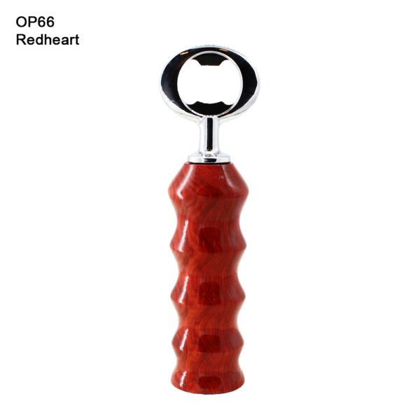 Beverage Accessory, Bottle Opener, Hand-Turned, Handmade, One-of-a-kind, Red wood, Redheart, Wood, Woodturning