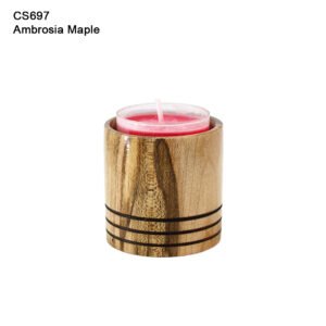 tea light holder, ambrosia maple