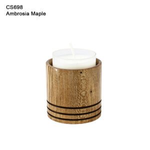 tea light holder, ambrosia maple