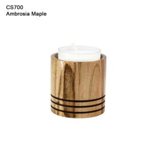 tea light holder, ambrosia maple