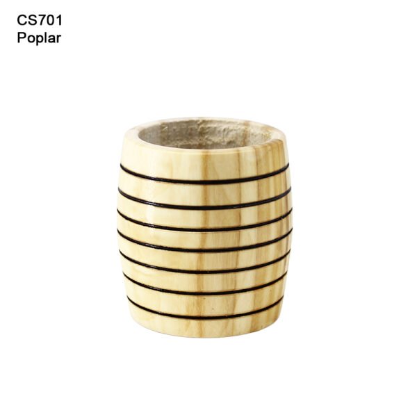 barrel-shaped tea light holder