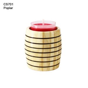 barrel-shaped tea light holder