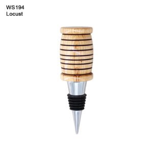 wine bottle stopper in locust