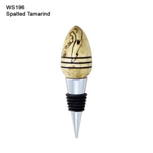 wine bottle stopper in spalted tamarind