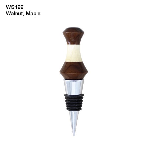 Wine Bottle Stopper in Walnut, Maple (WS199)