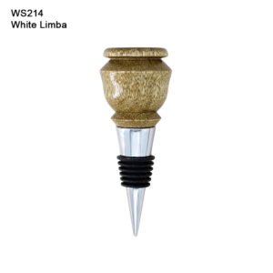 Wine Bottle Stopper in White Limba (WS214)