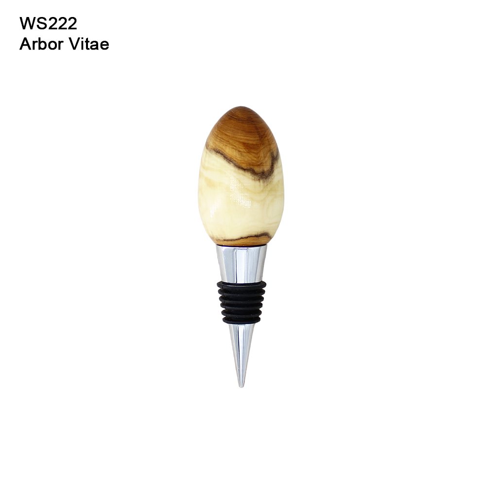 Wine Bottle Stopper in Arbor Vitae (WS222)