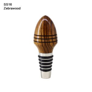 Liquor Bottle Stopper in Zebrawood (SS16)