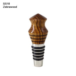 Liquor Bottle Stopper in Zebrawood (SS18)