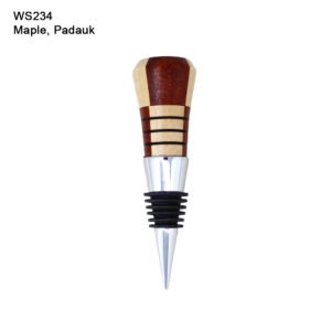 Wine Bottle Stopper in Maple and Padauk (WS234)