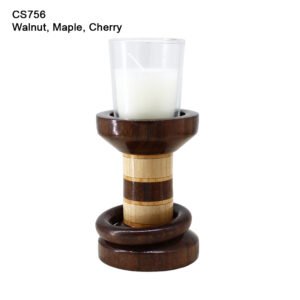 "Spool with Captive Ring" in Walnut, Maple, and Cherry (CS756)