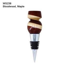 Wine Bottle Stopper in Bloodwood and Maple (WS238)