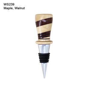Wine Bottle Stopper in Maple and Walnut (WS239)