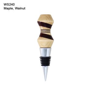 Wine Bottle Stopper in Maple and Walnut (WS240)