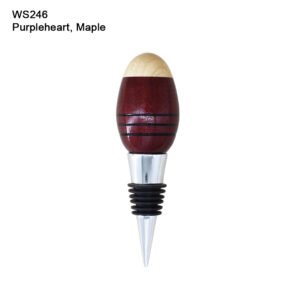 Wine Bottle Stopper in Purpleheart and Maple (WS246)