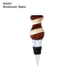 Wine Bottle Stopper in Bloodwood and Maple (WS247)