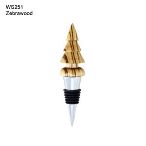 Wine Bottle Stopper in Zebrawood (WS251)