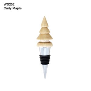 Wine Bottle Stopper in Curly Maple (WS252)