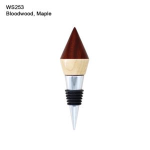 Wine Bottle Stopper in Bloodwood and Maple (WS253)